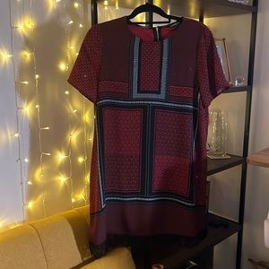 Express Red and Black Dress